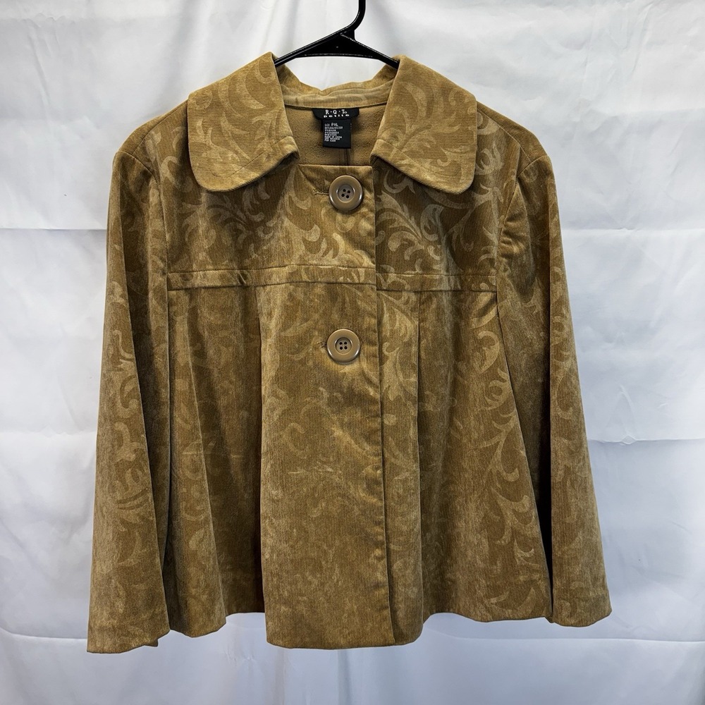 Vintage RQT Women Jacket Blazer Petite XL Cropped Old Money Y2K Soft‎ Girl Boho